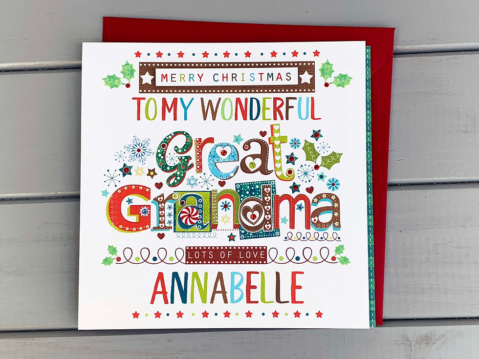 Thumbnail: Great Grandma Personalised Christmas Card