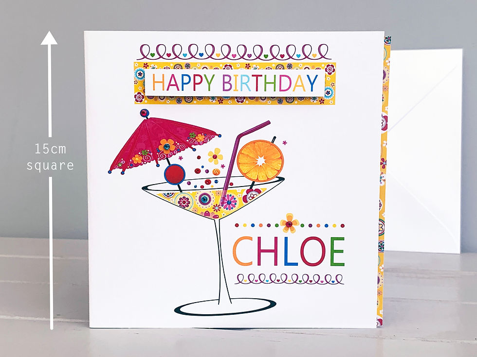 Birthday girl personalised celebration card
