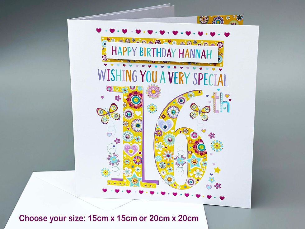 Thumbnail: Personalised 16th Birthday Card | Handmade Special 16th  Milestone