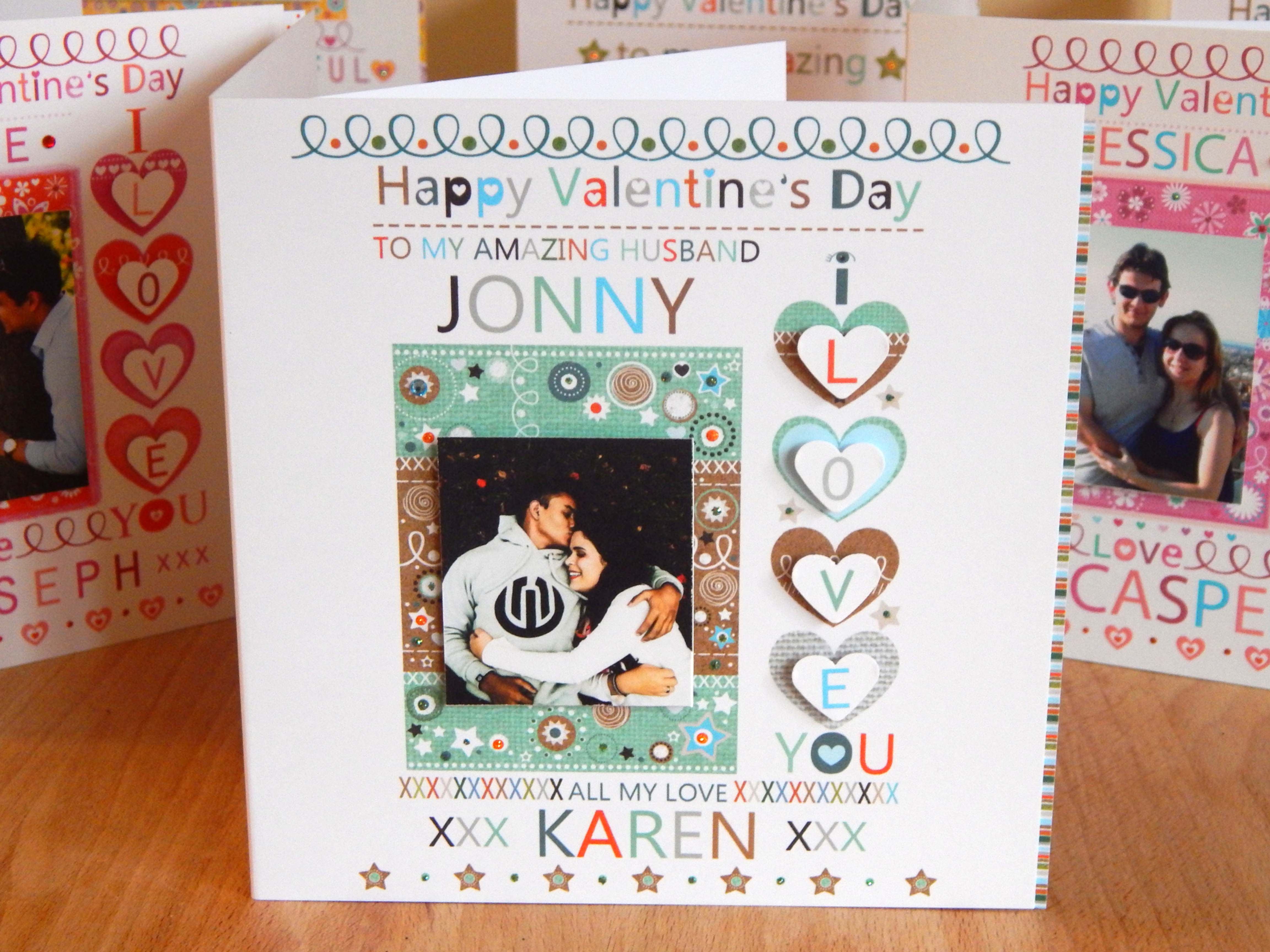 Male Valentine's LOVE Photo card.