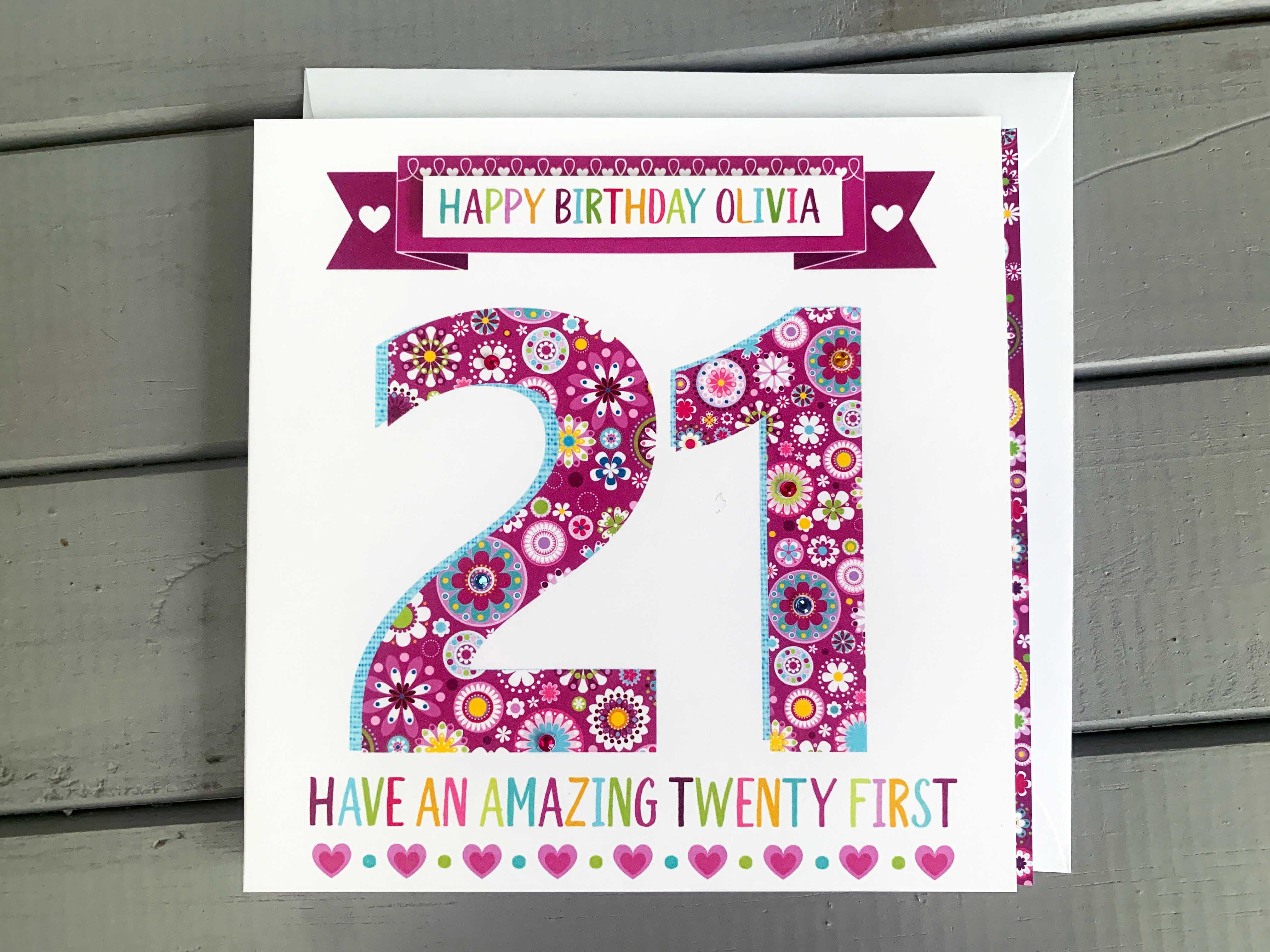 Special 21st Birthday - personalised and pretty!