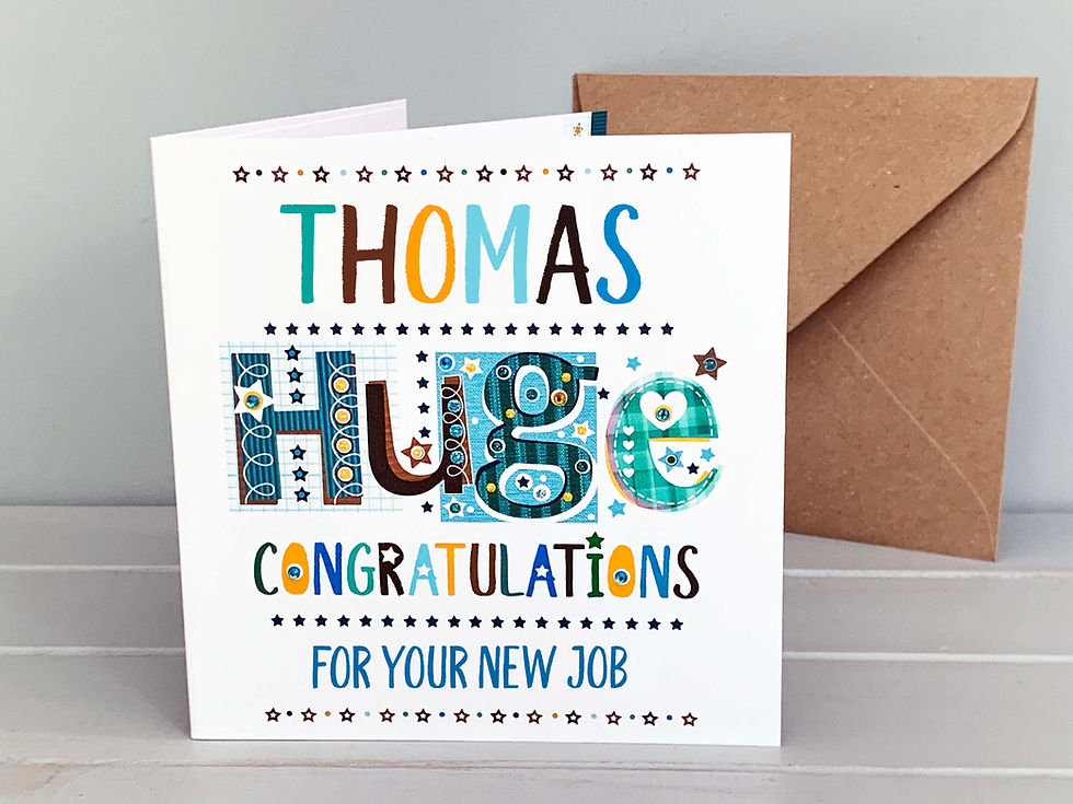 Thumbnail: Personalised congratulations card for him