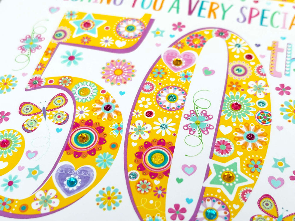 Thumbnail: copy of Personalised 50th Birthday Card | Handmade Special 50 Milestone