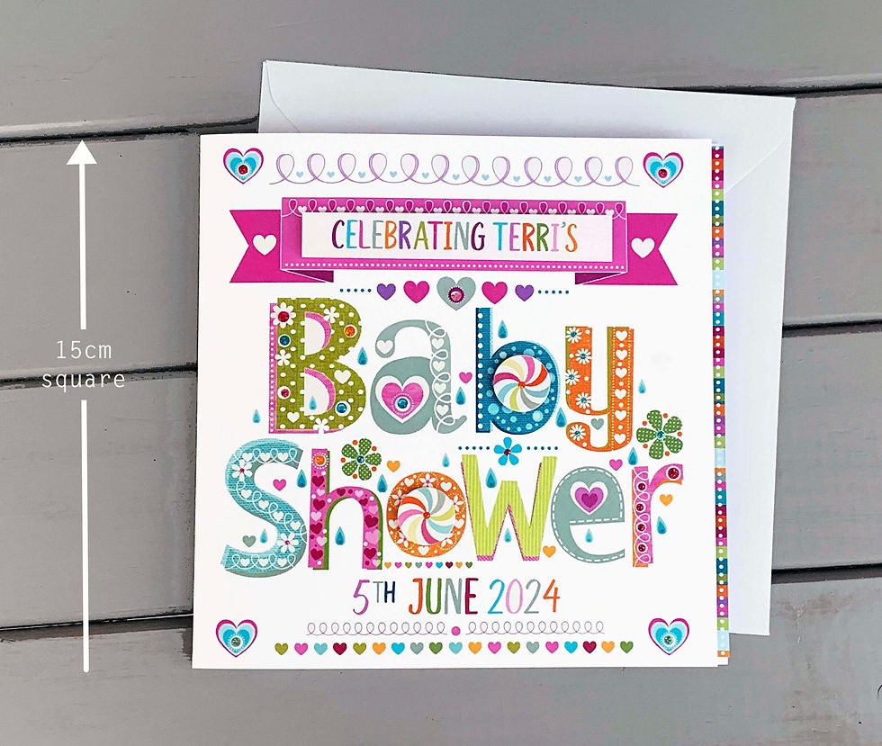 baby shower personalised card