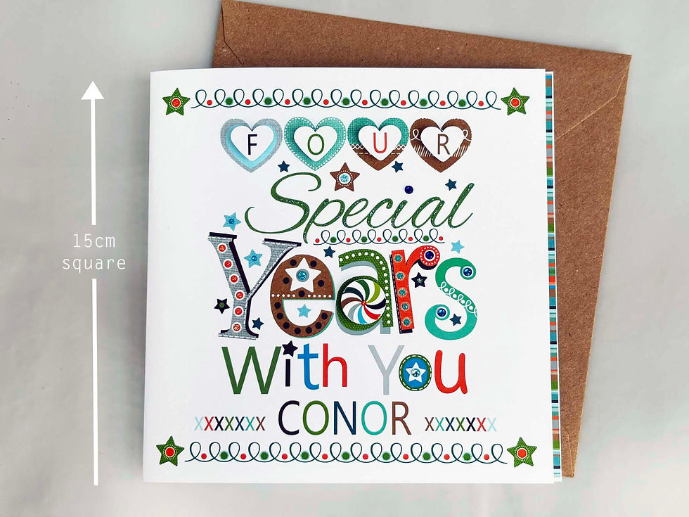 Special Anniversary personalised card