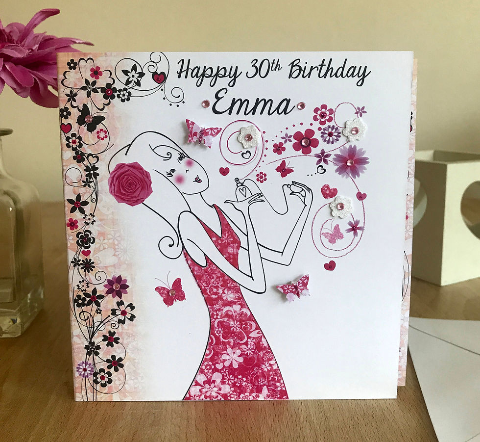 Thumbnail: Gorgeous girly perfume card.