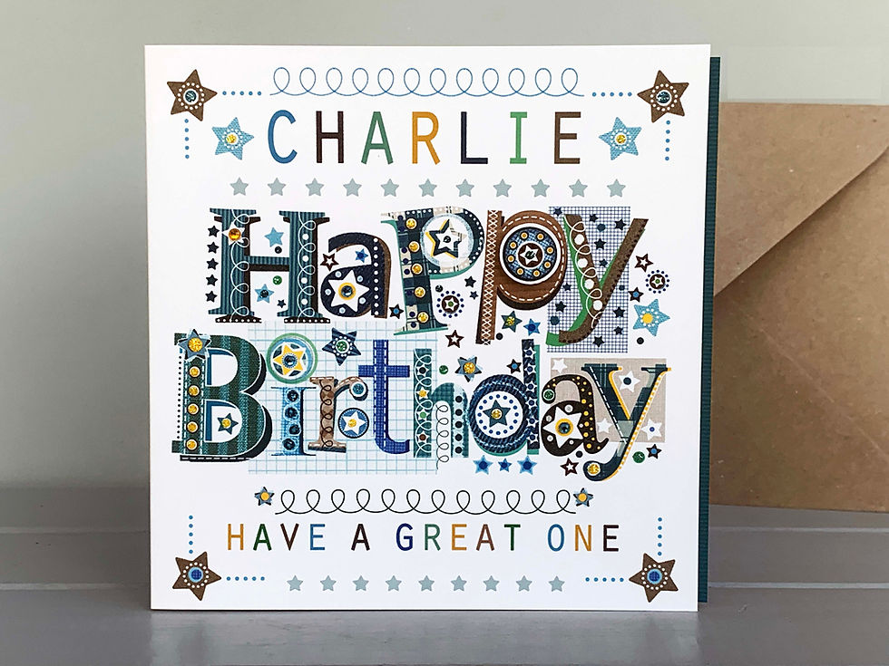 Thumbnail: Birthday boy personalised card