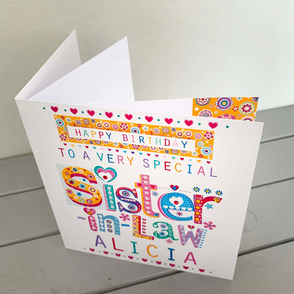 Thumbnail: Happy Birthday Sister-in-law -Yellow celebration design