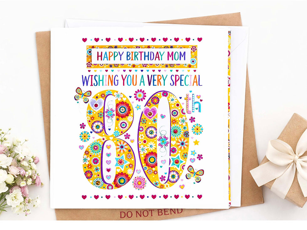 Thumbnail: Personalise 80th Birthday Card | Handmade Special 70 Milestone