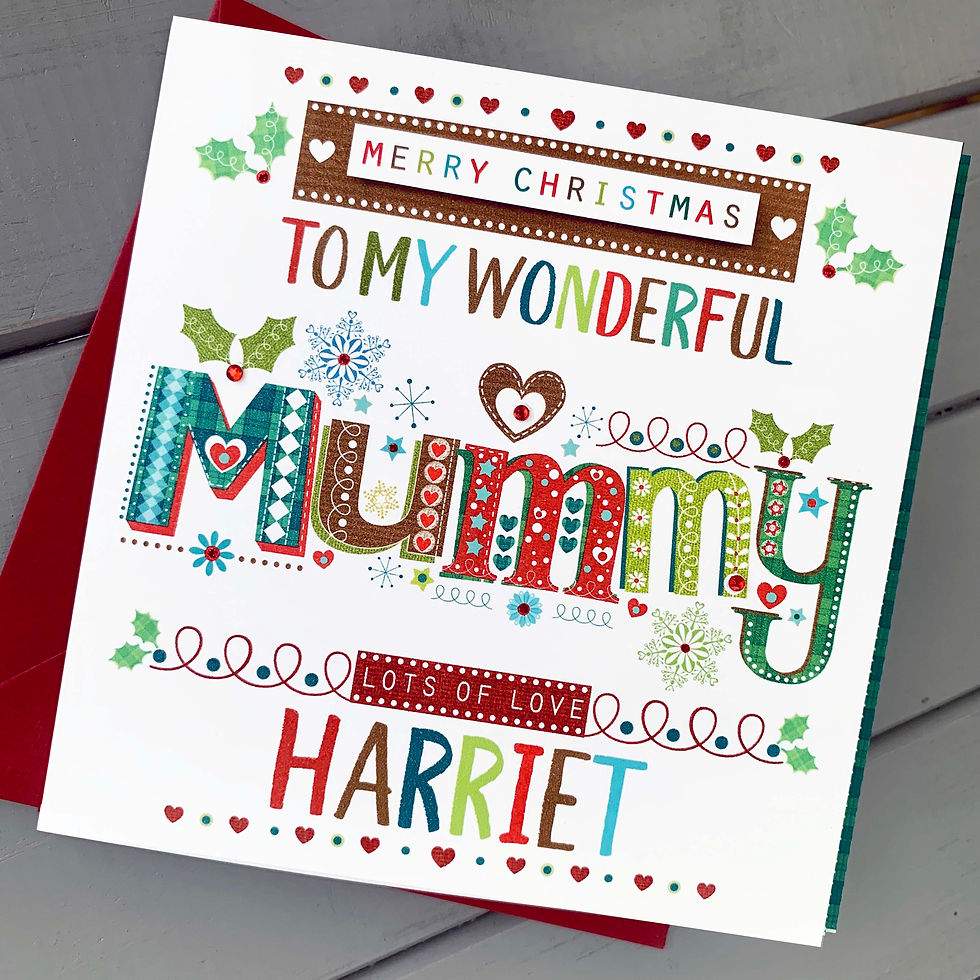 Mummy Personalised Christmas Card
