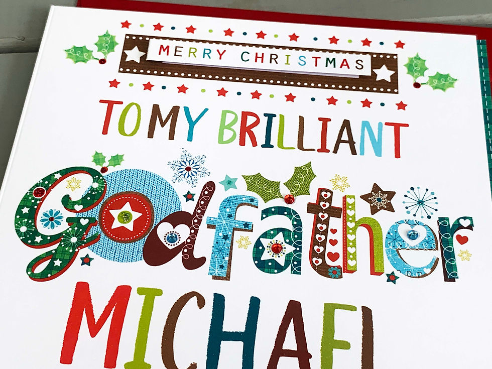 Thumbnail: Godfather Personalised Christmas card