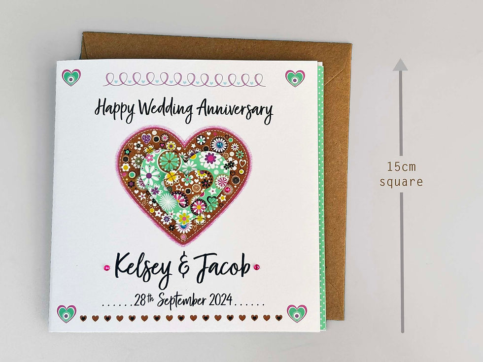 personalised wedding anniversary card