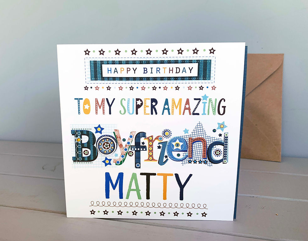 Thumbnail: Personalised boyfriend birthday card