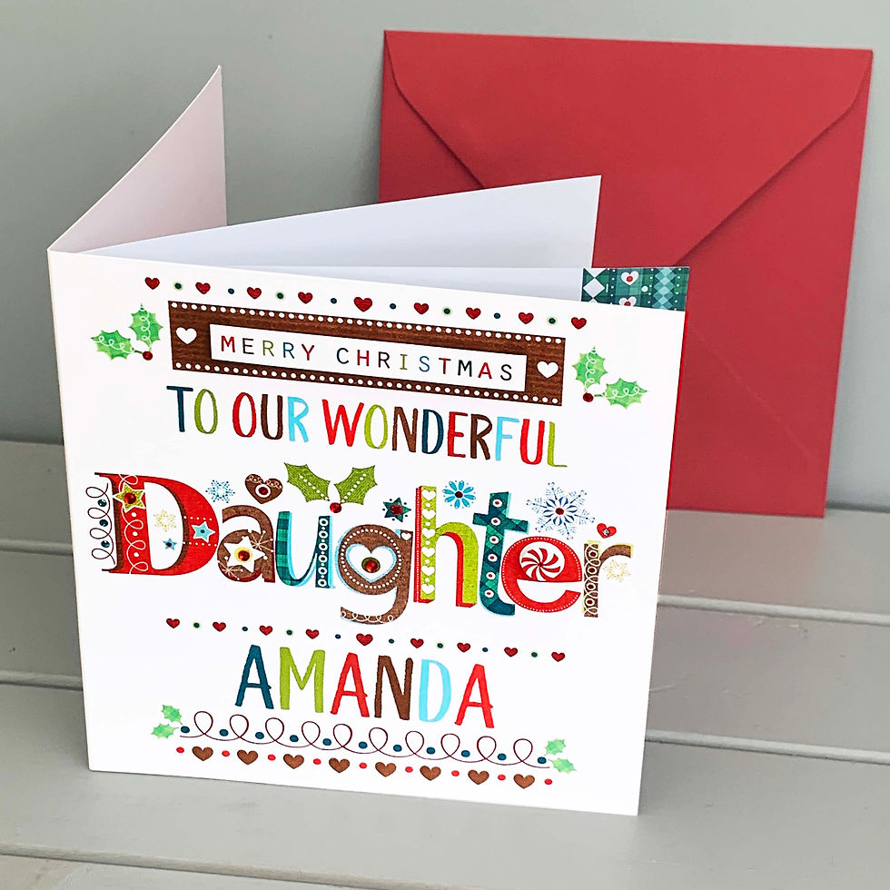Thumbnail: Daughter Personalised Christmas Card
