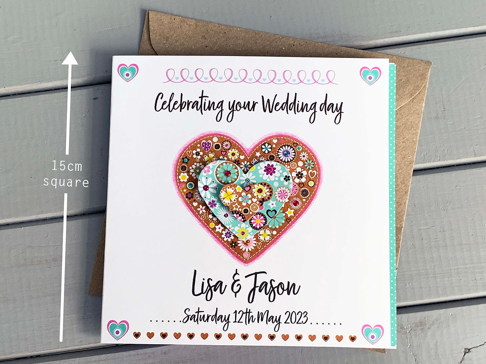Personalised special wedding card