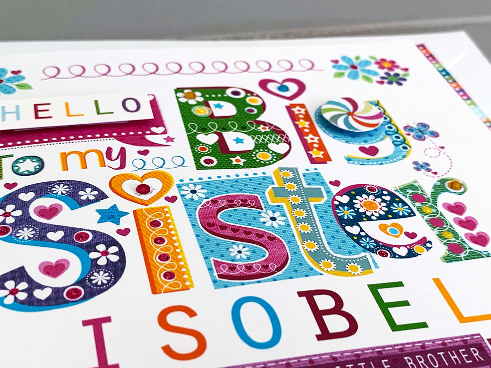 Thumbnail: Big sister personalised card