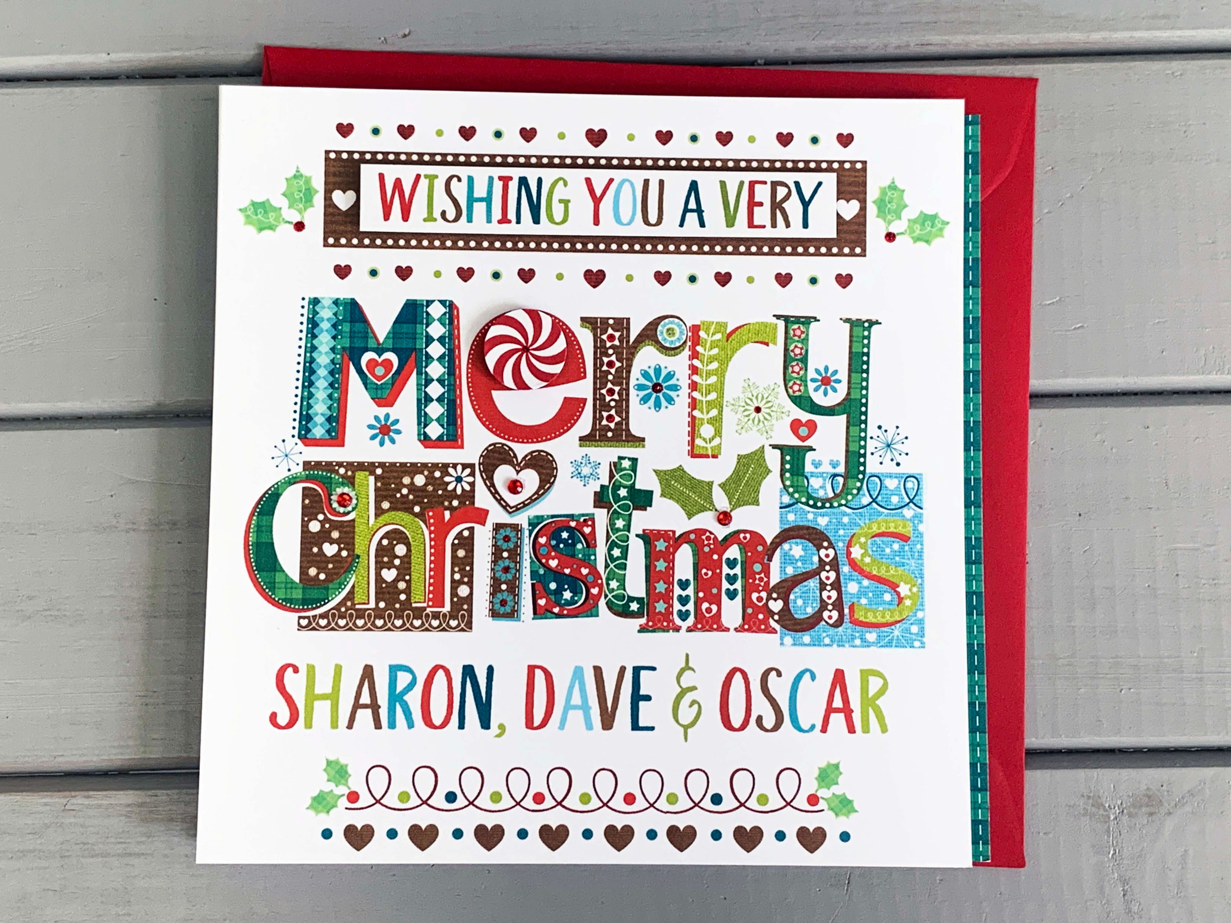 Merry Christmas personalised card