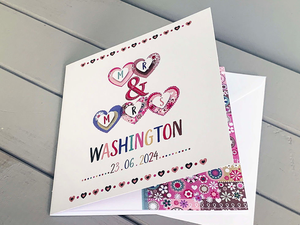 Thumbnail: personalised wedding card, mr and mrs