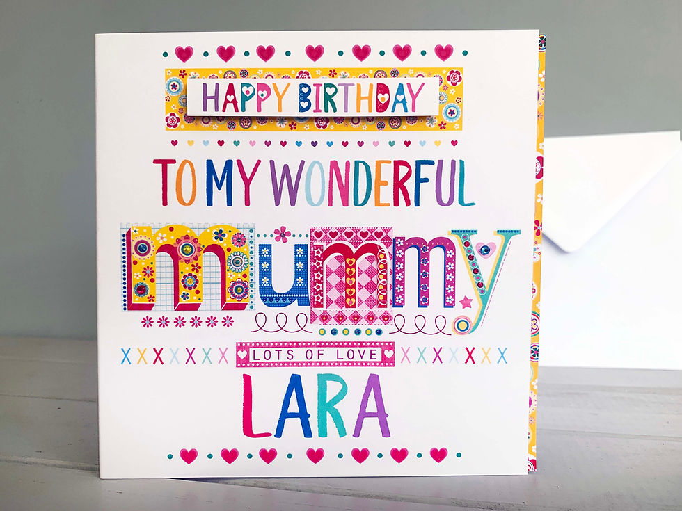 Thumbnail: Happy Birthday Mummy  -Yellow celebration design