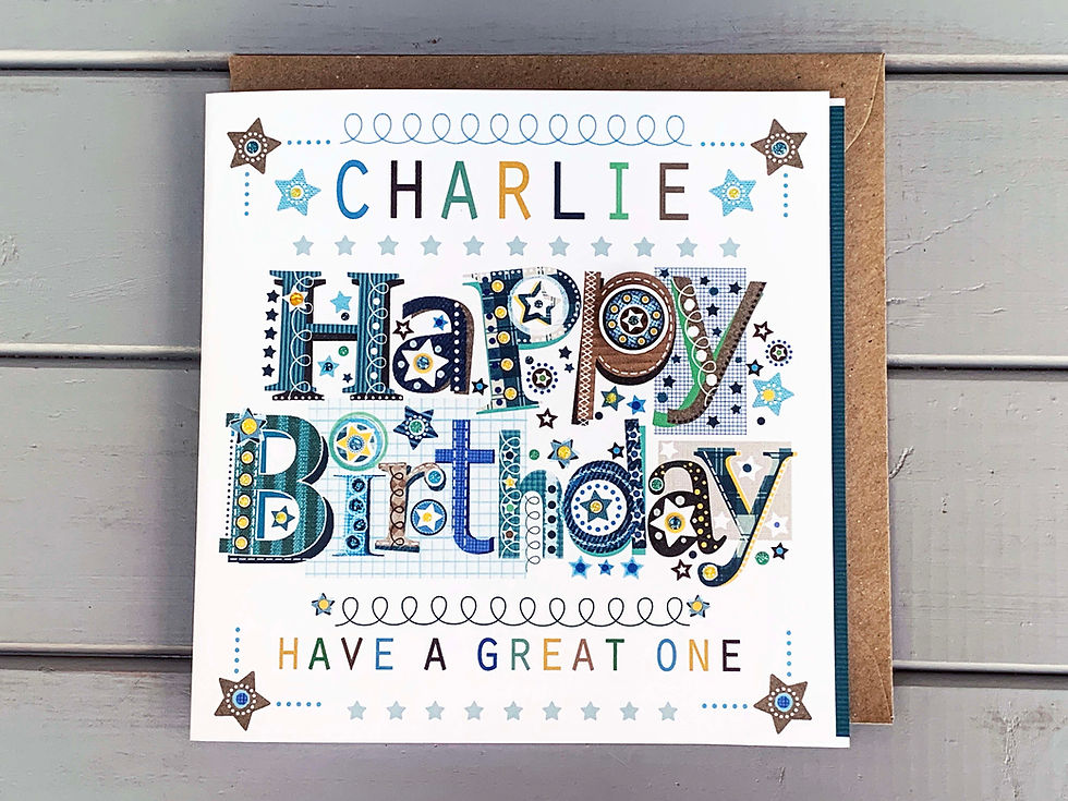Thumbnail: Birthday boy personalised card
