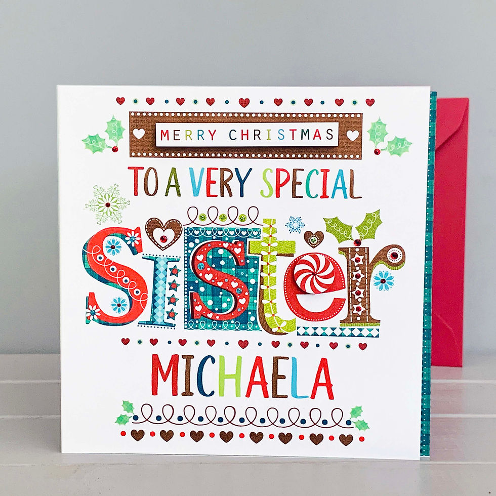 Thumbnail: Sister Personalised Christmas card