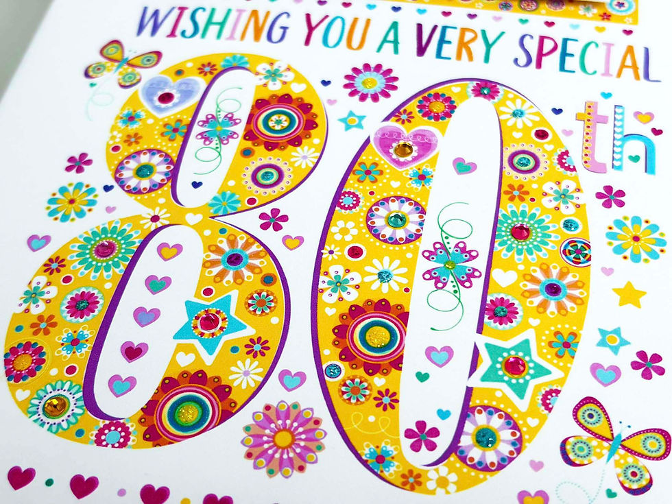 Thumbnail: Personalise 80th Birthday Card | Handmade Special 70 Milestone