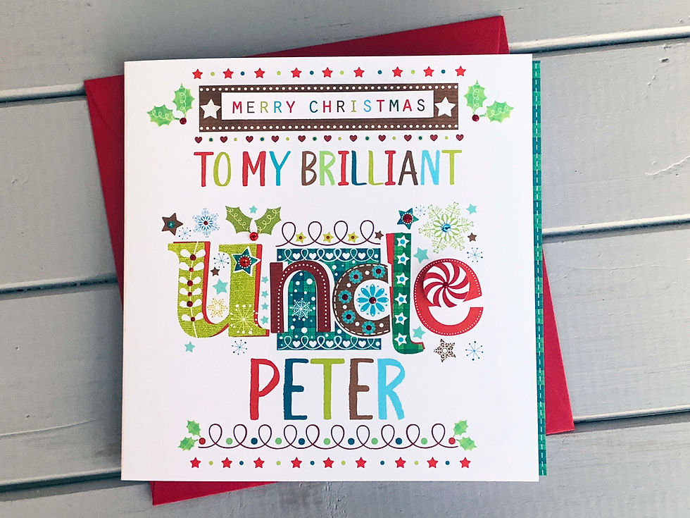 Thumbnail: Uncle Personalised  Christmas Card