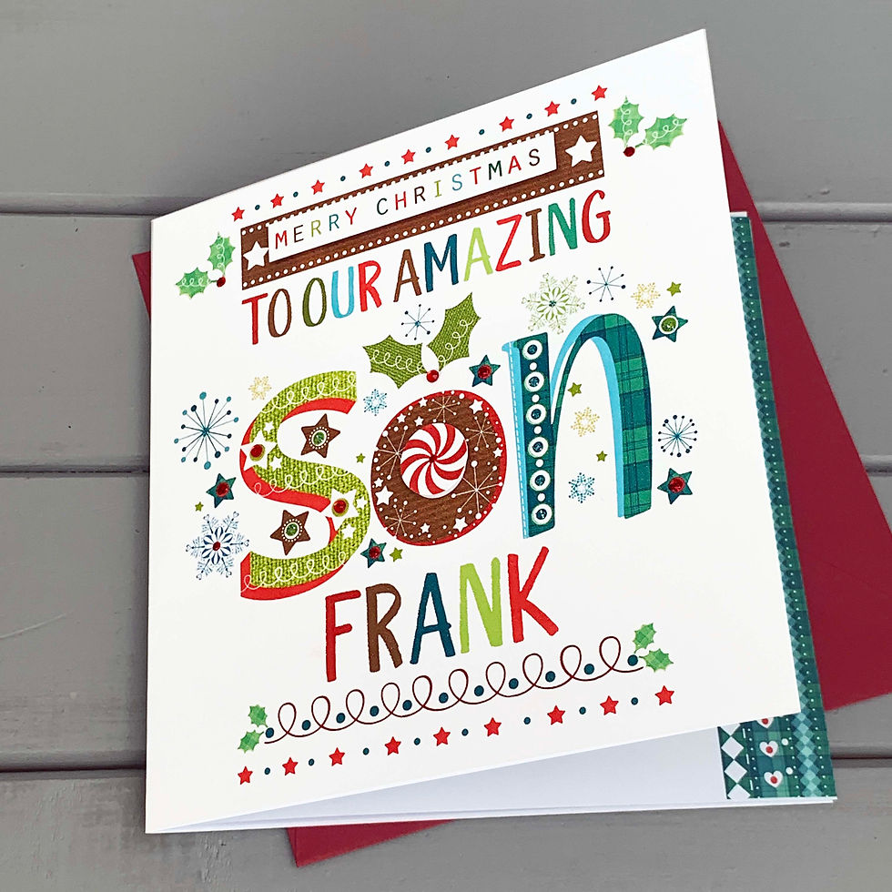 Thumbnail: Son Personalised Christmas Card