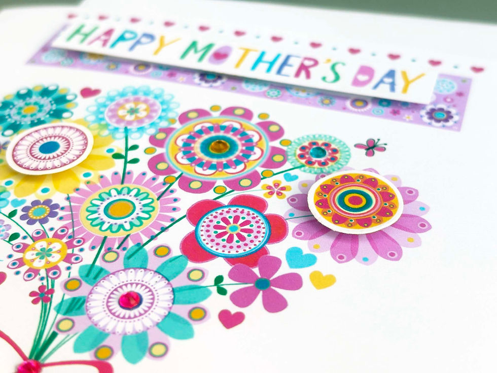 Thumbnail: Happy Mother's Day personalised card -sweet flower bouquet