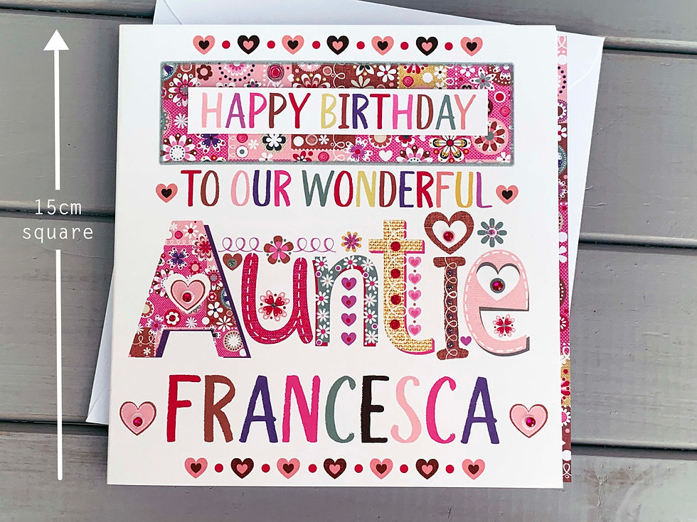 Thumbnail: personalised auntie birthday card