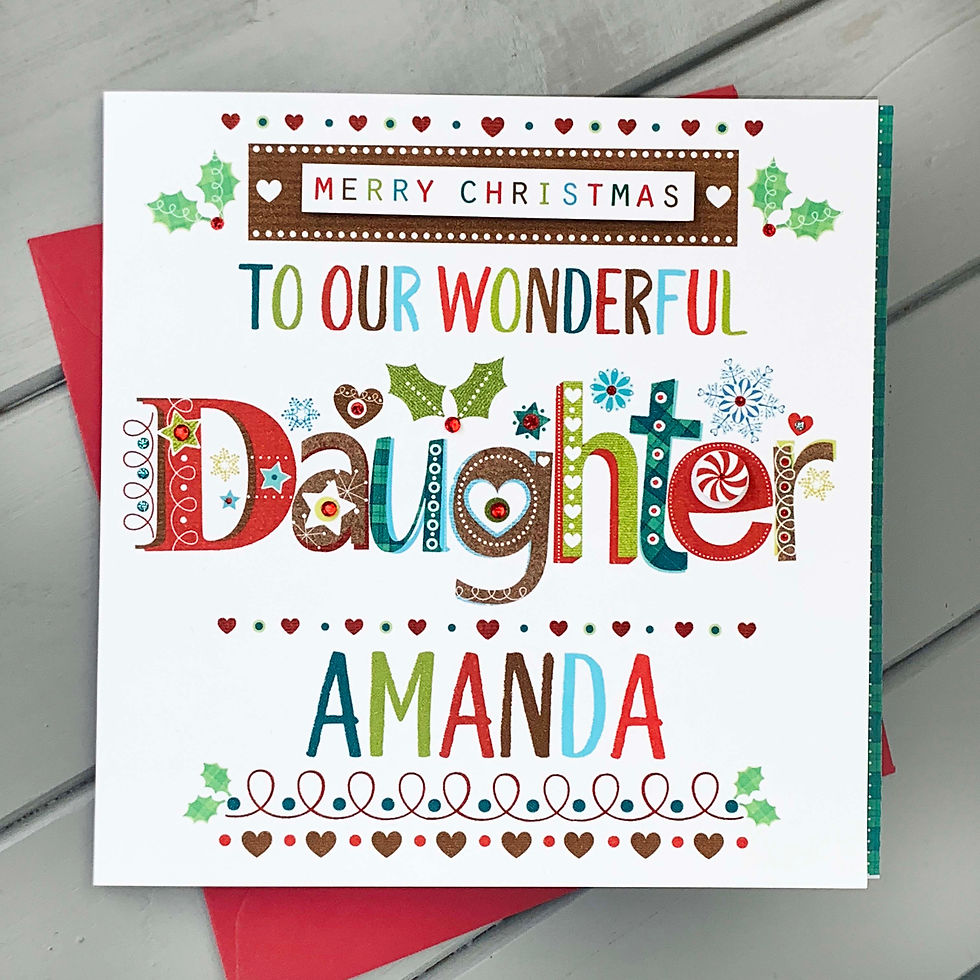 Thumbnail: Daughter Personalised Christmas Card