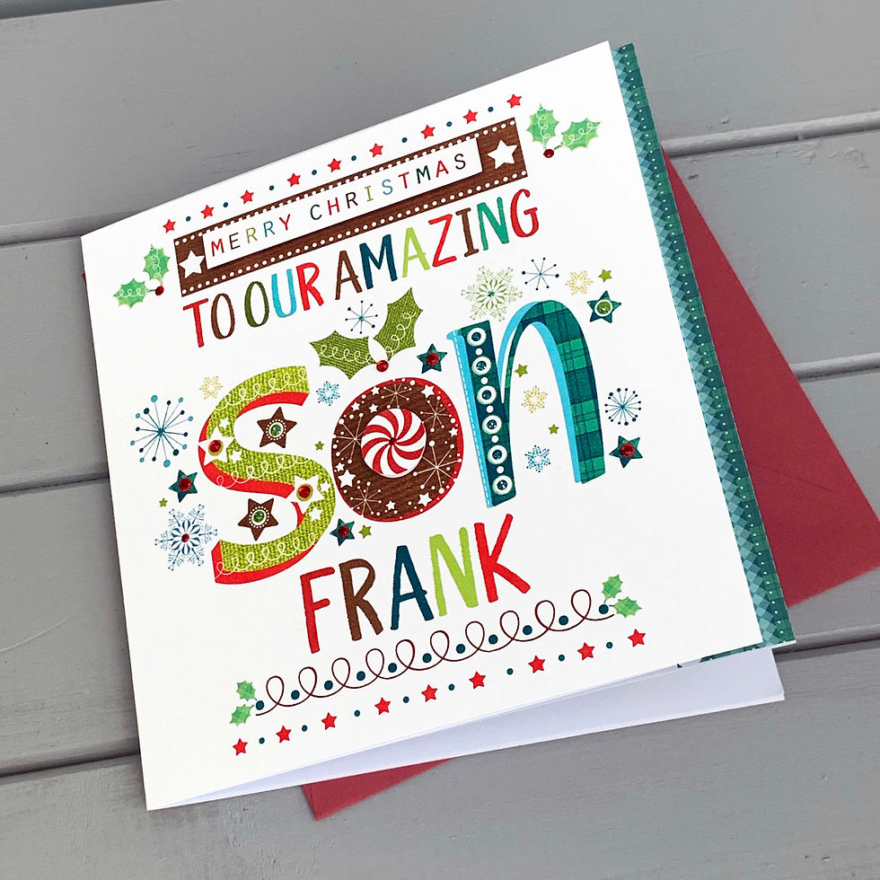 Thumbnail: Son Personalised Christmas Card
