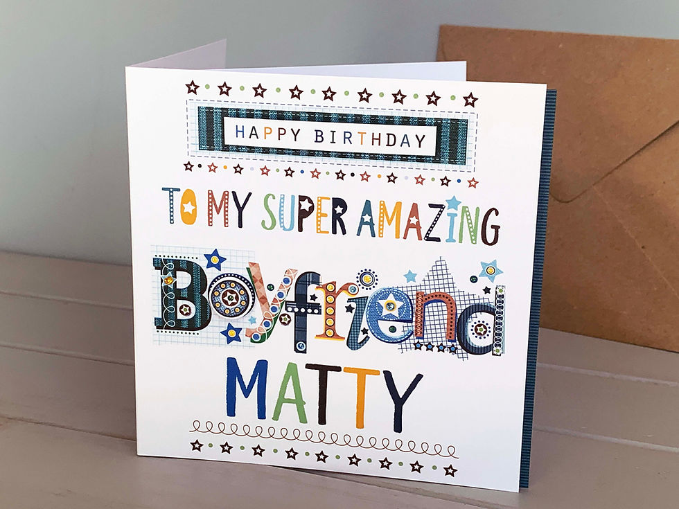 Thumbnail: Personalised boyfriend birthday card