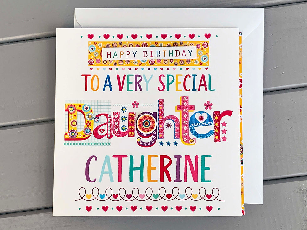 Daughter personalised birthday card