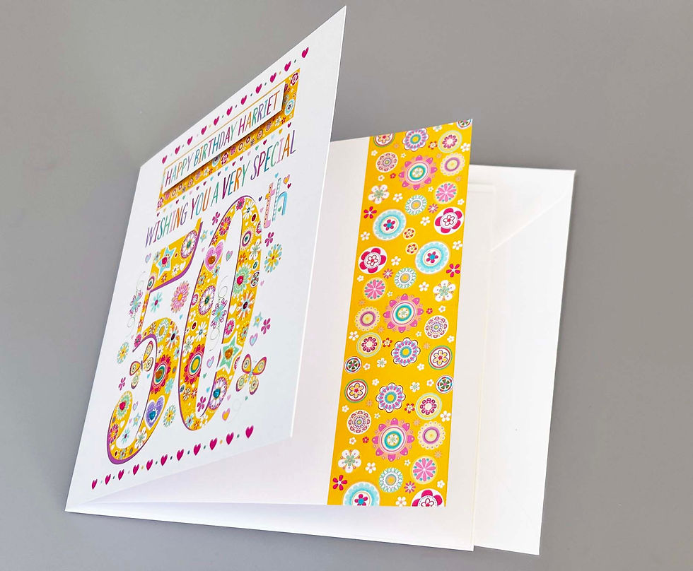 Thumbnail: copy of Personalised 50th Birthday Card | Handmade Special 50 Milestone