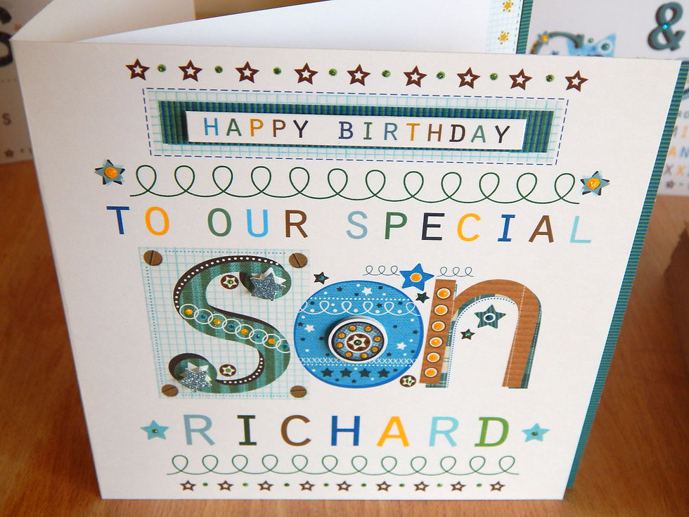Happy Birthday Son personalised card