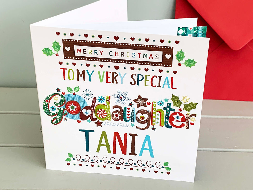 Goddaughter Personalised Christmas Card