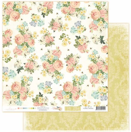 Miniatura: Amor Purinho - Kit com 10 Folhas Floral Vintage