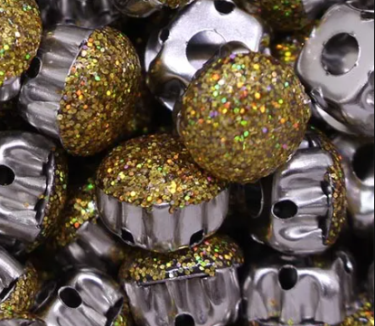 CHATON ENGRAMPADO REDONDO 08MM EM RESINA