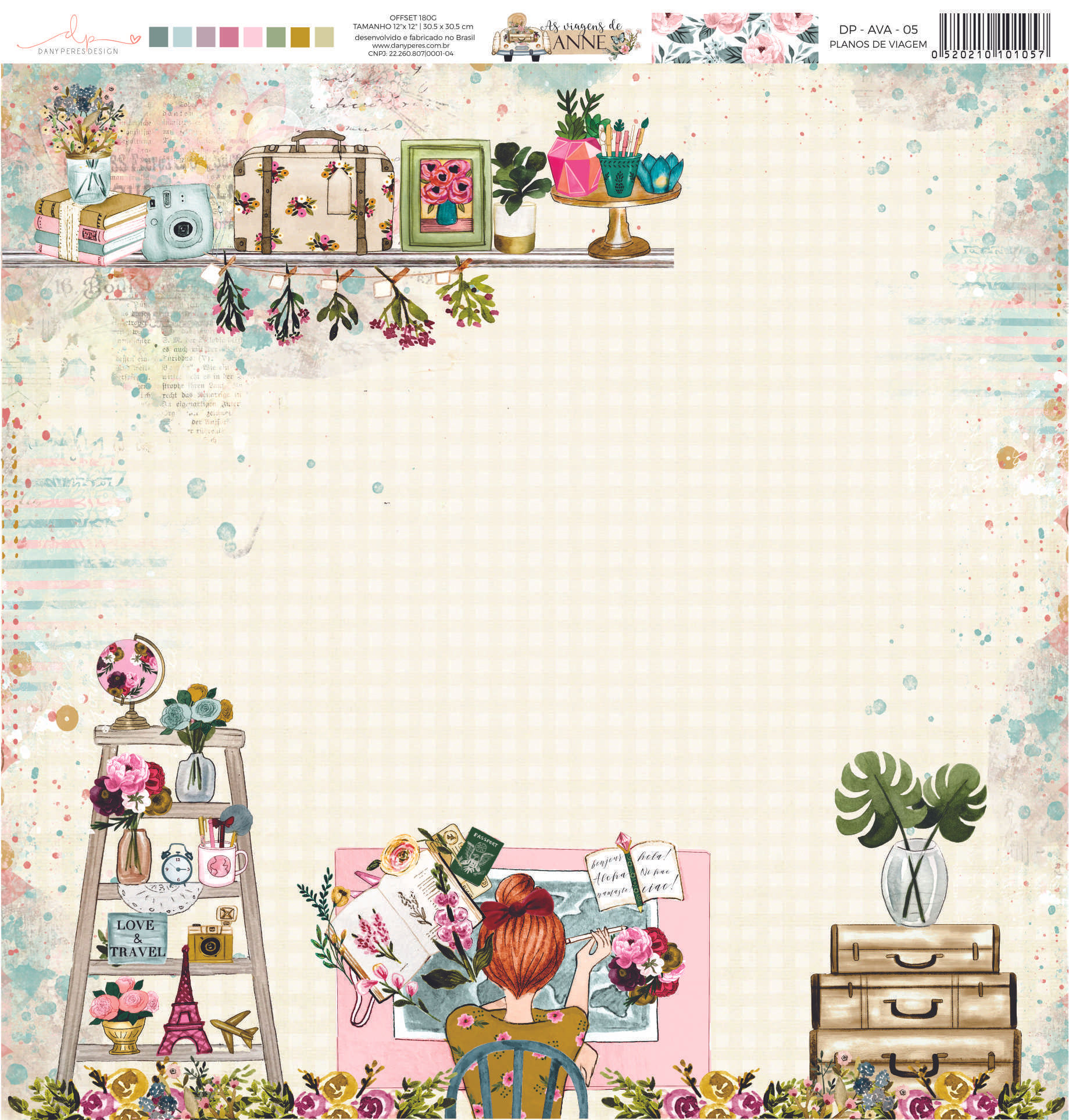 As Viagens de Anne - Kit com 10 Folhas Planos de Viagem