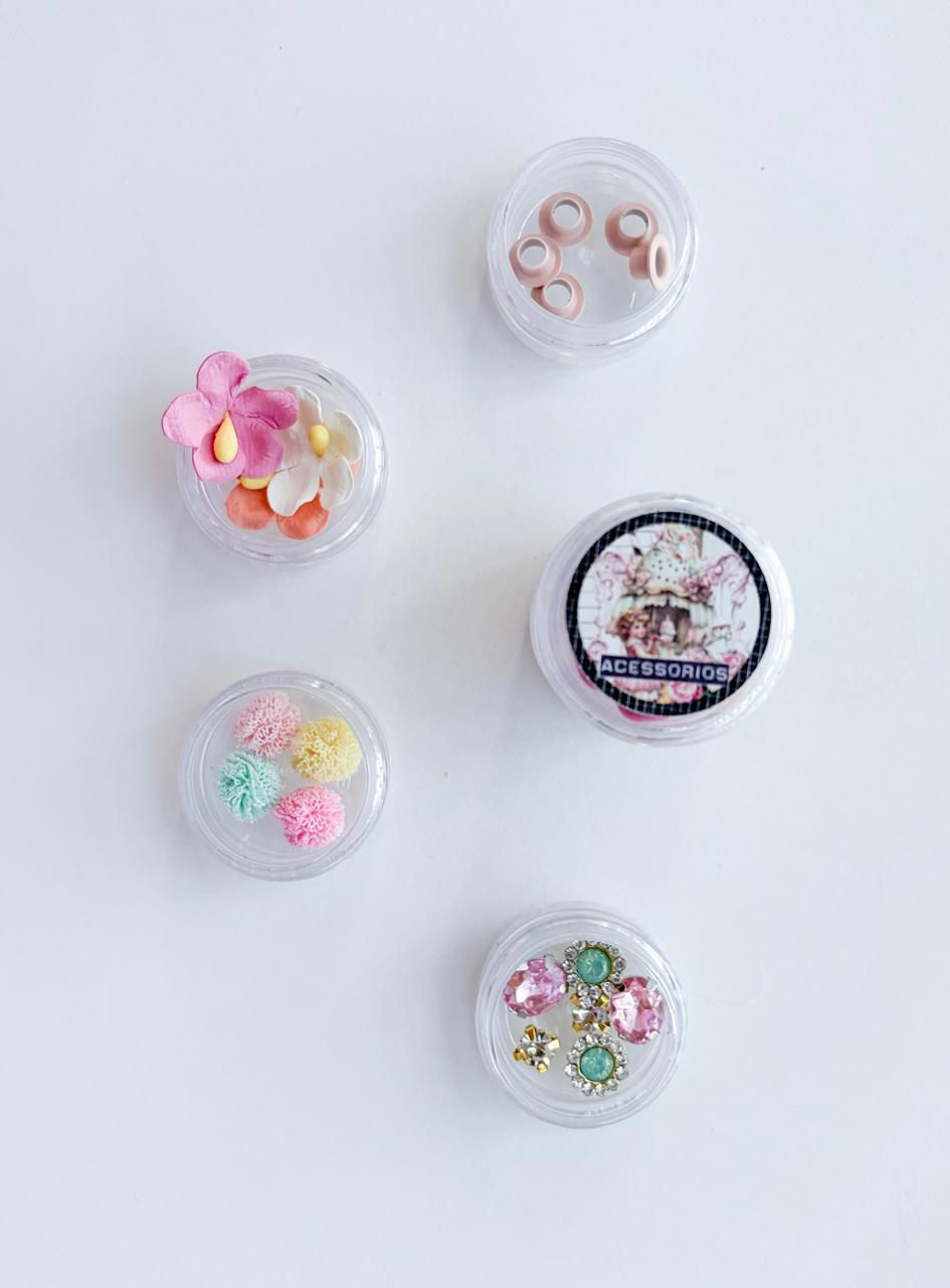 Encontros- KIT COM 3-Potinho de Acessórios