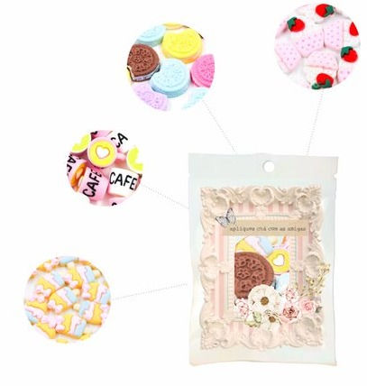 Kit com 3 Cartelas de Apliques Chá com as amigas - BFF