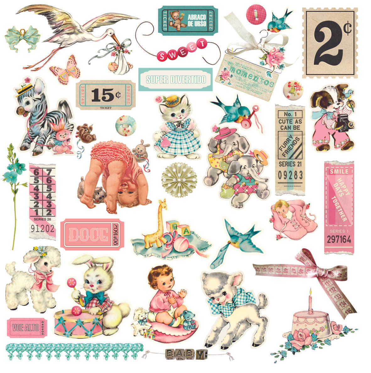 Doces Lembranças - Kit com 10 Folhas Hora da Brincadeira