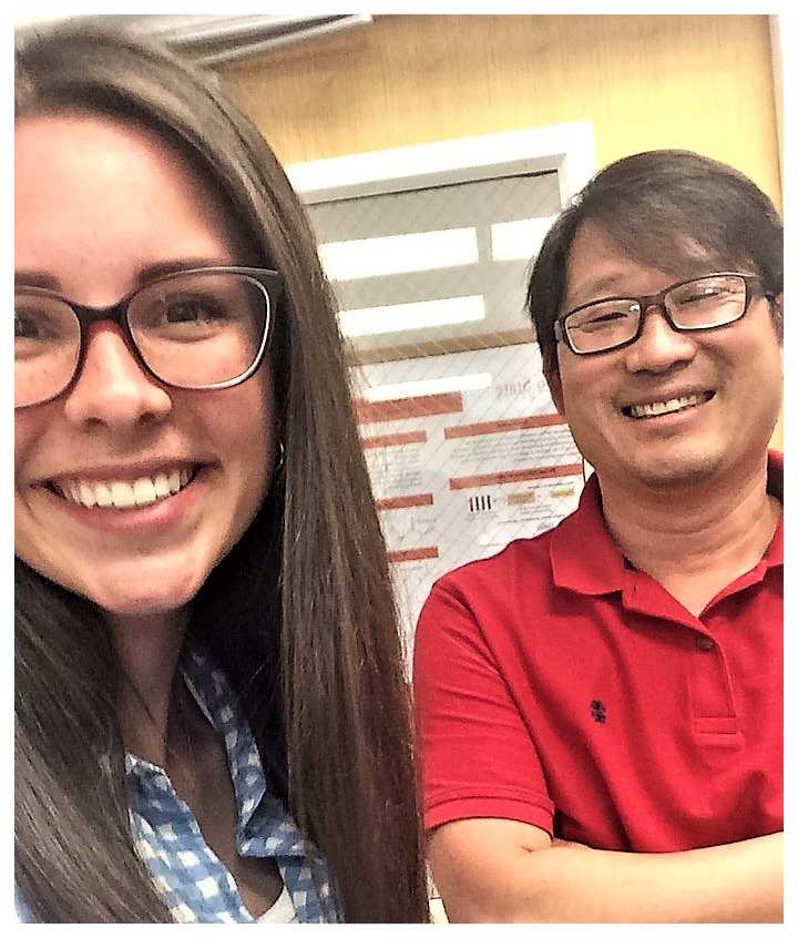 Emily with her mentor, Dr. Joshua Pak.