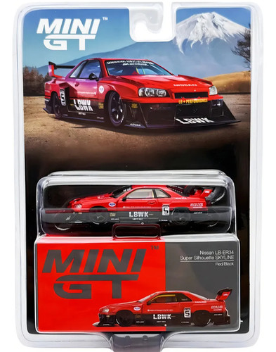 Mini Gt Nissan Skyline Super Silhouette Liberty Walk #843 Vermelho