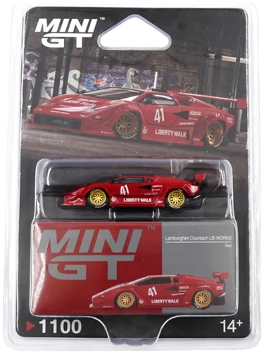 Mini GT #1100: Lamborghini Countach LB-WORKS Red | BOX 17