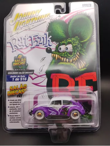 1965 VOLKSWAGEN BEETLE RAT FINK (EXCLISIVA JANTAR SALÃO DIECAST 4)