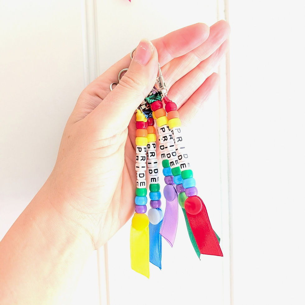 Thumbnail: Pride Beaded Keyring