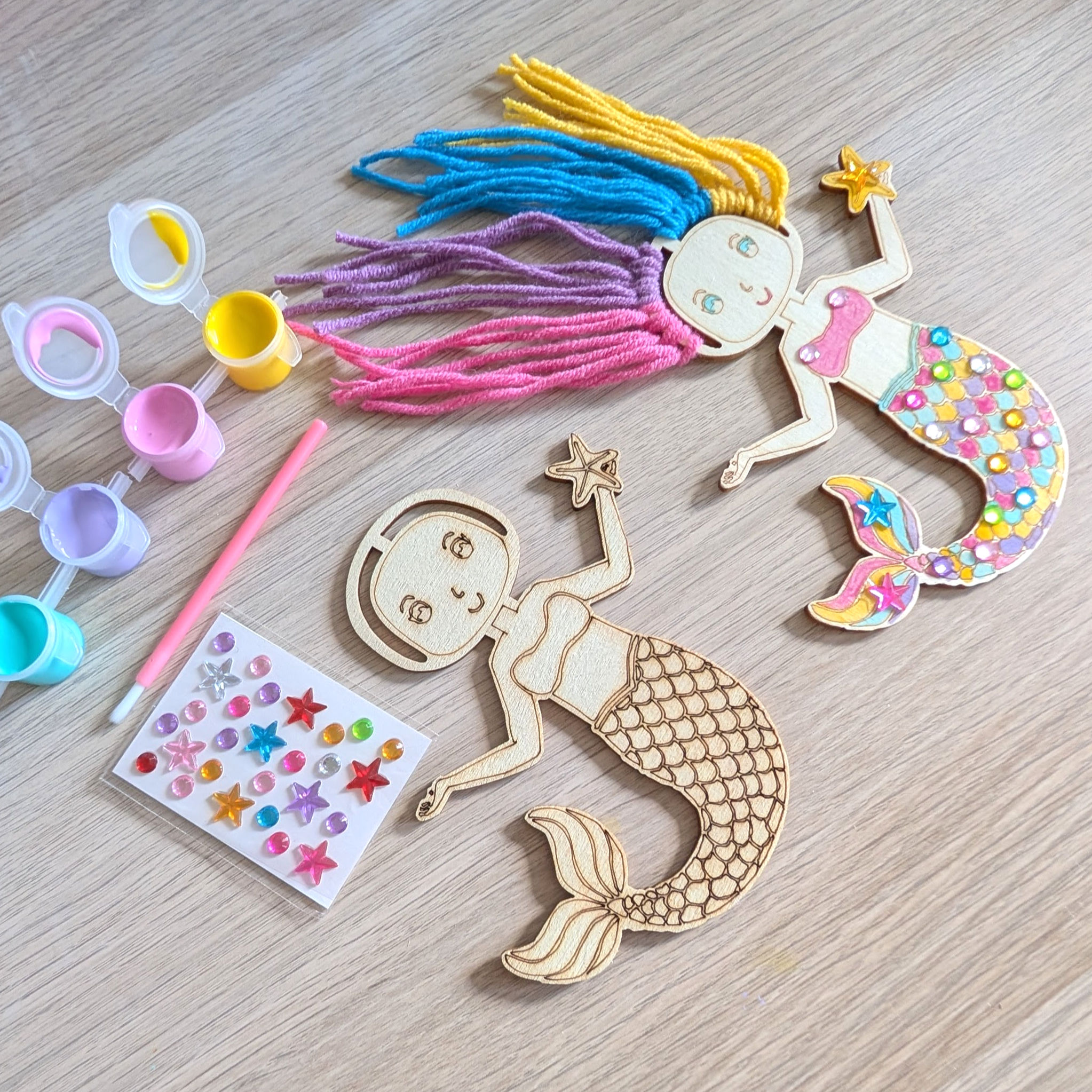 Decorate your own mermaid shape