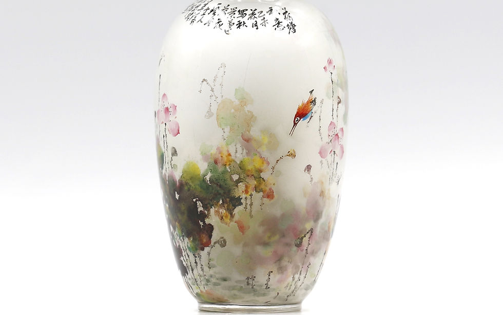 Thumbnail: Birds and bloomed lotus pond in autumn